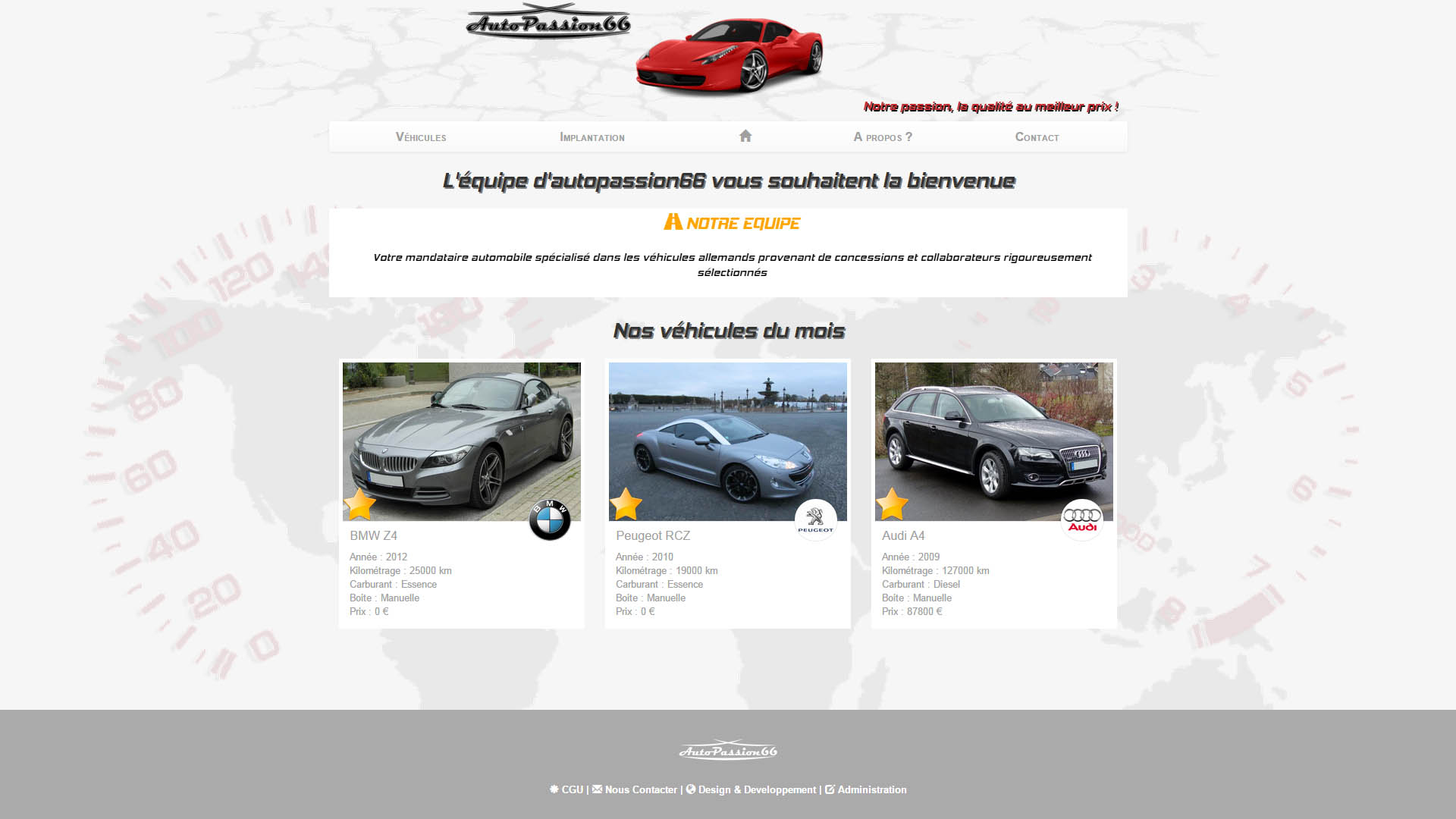 Capture du projet AutoPassion66